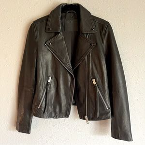 All Saints, Dalby Leather Jacket, Black